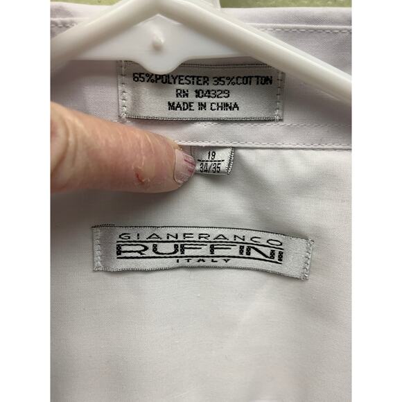 Gianfranco Ruffini White Button Down Shirt Size 34 NWT - Picture 2 of 8